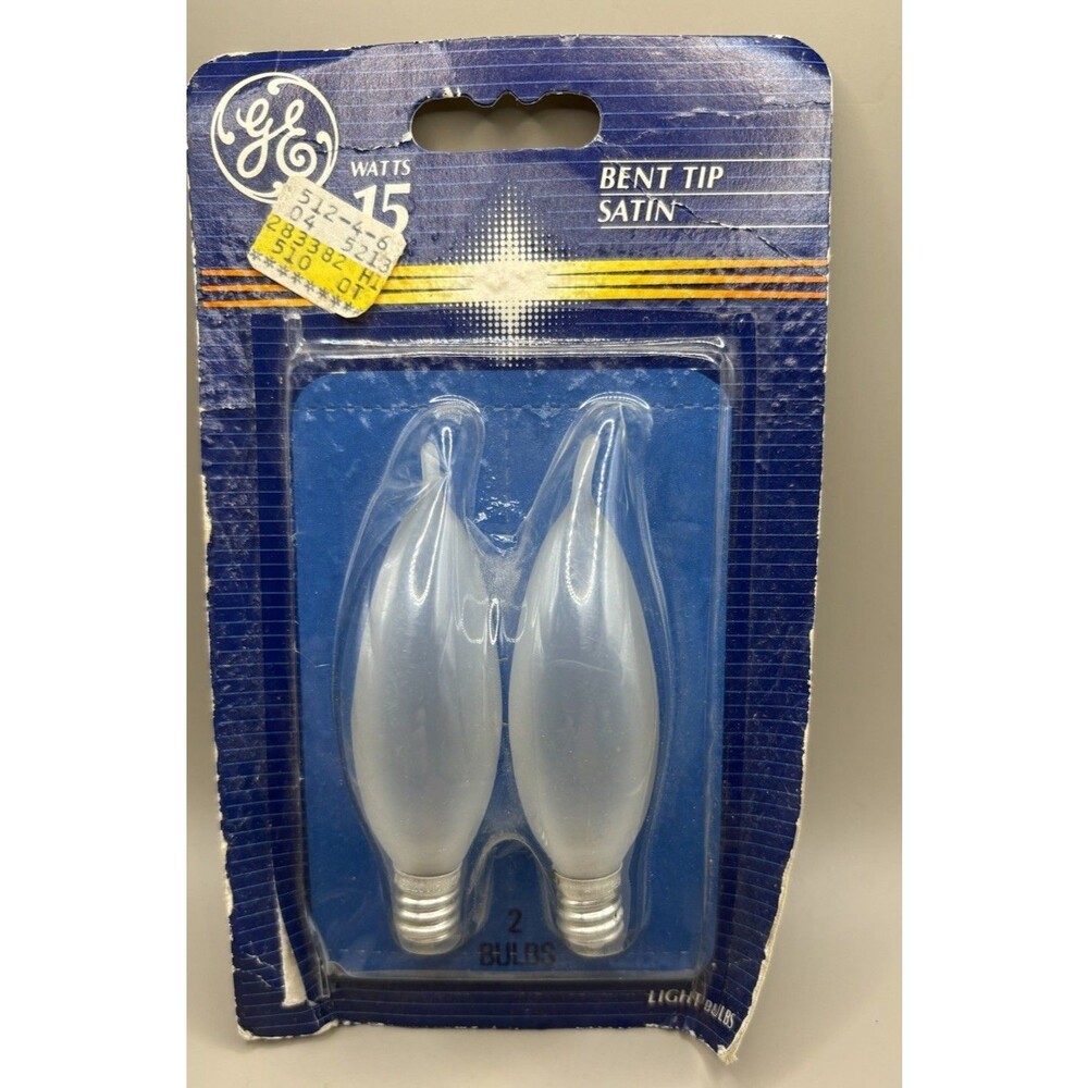 GE® 15W Satin Bent Tip Light Bulbs (2ct) CAC/F -